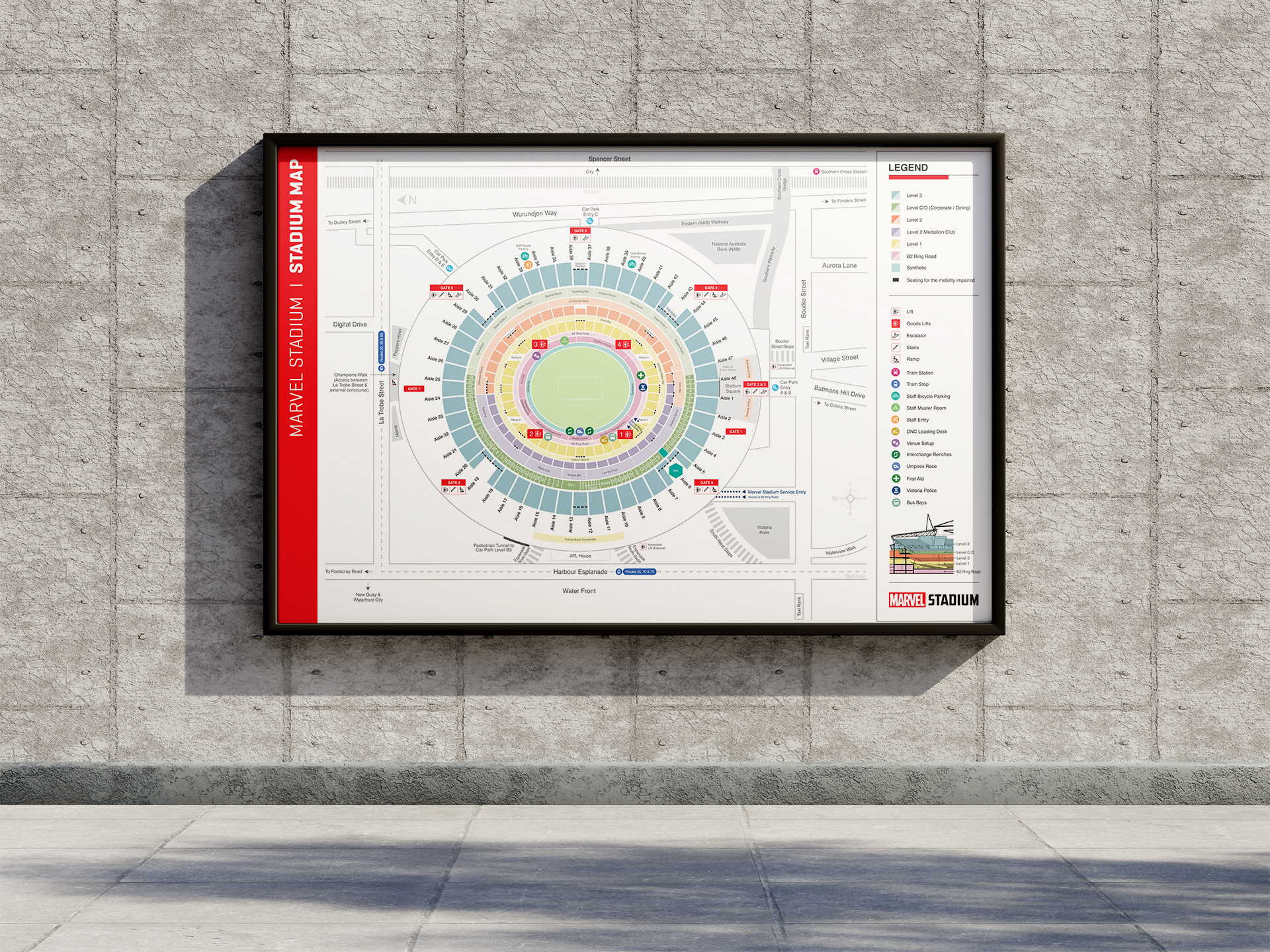 Marvel Stadium Map